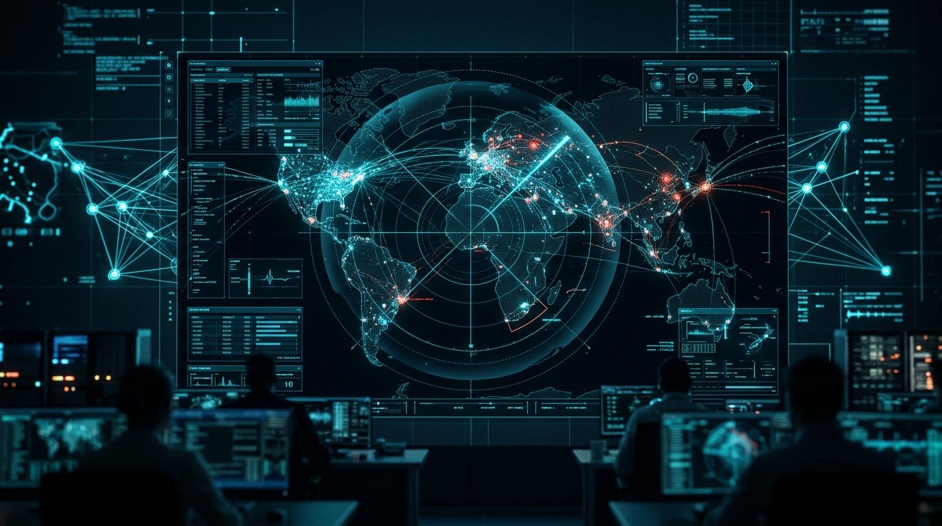 Cyber Intelligence Command Center Background