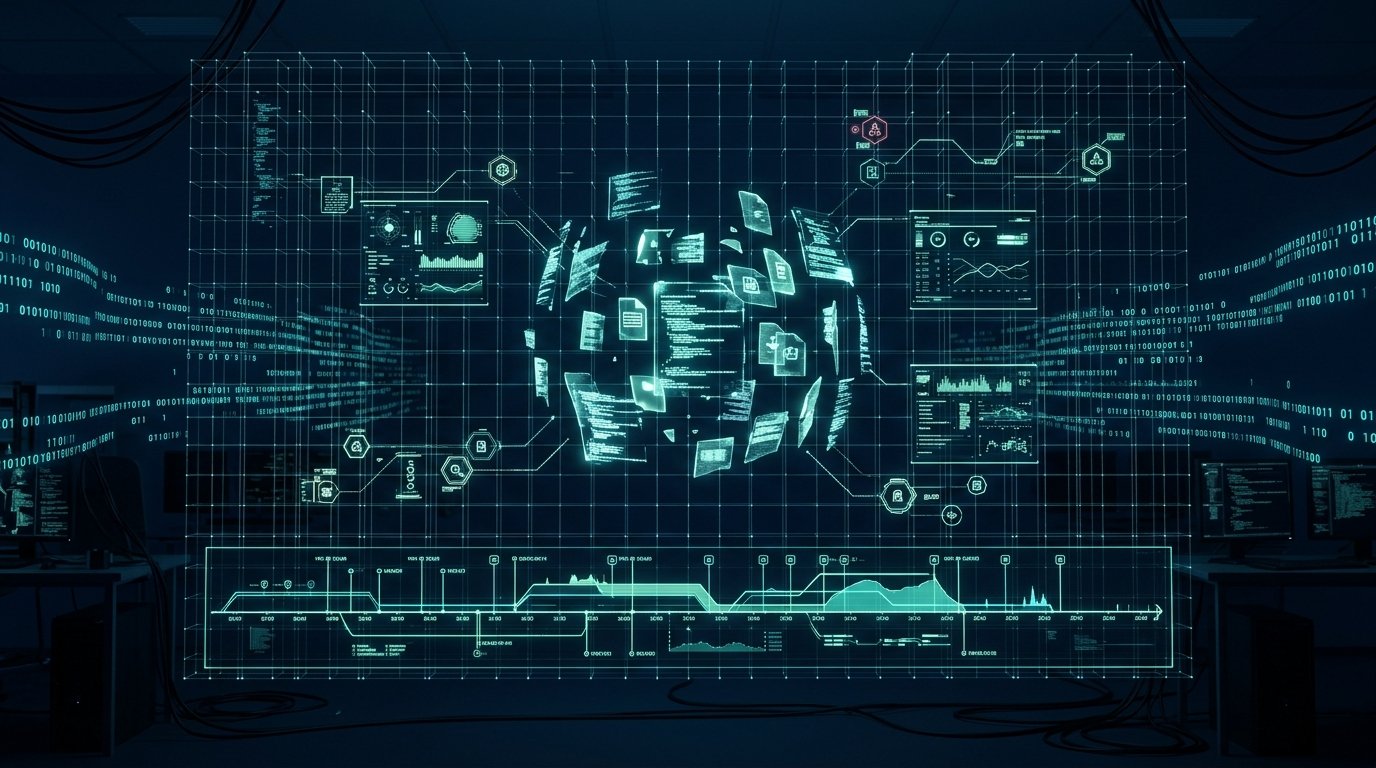 Digital Evidence Reconstruction Grid Background